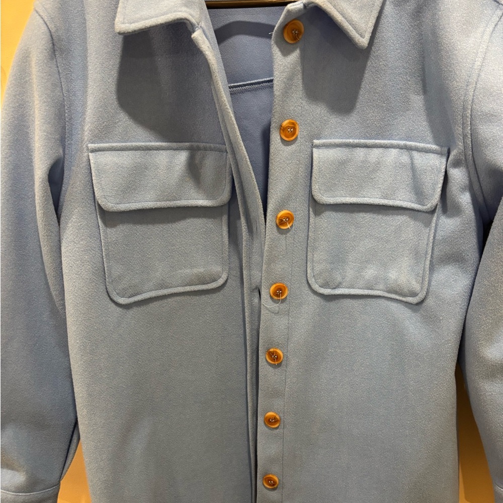 Blue Button-Up Jacket - Picture 3 of 3